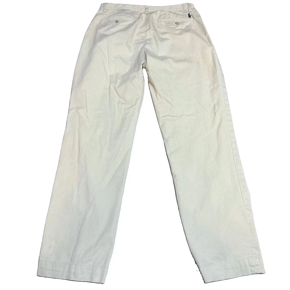 Polo Ralph Lauren Suffield Pant Mens 33x32 Tan Khaki Cotton Chino Straight Leg